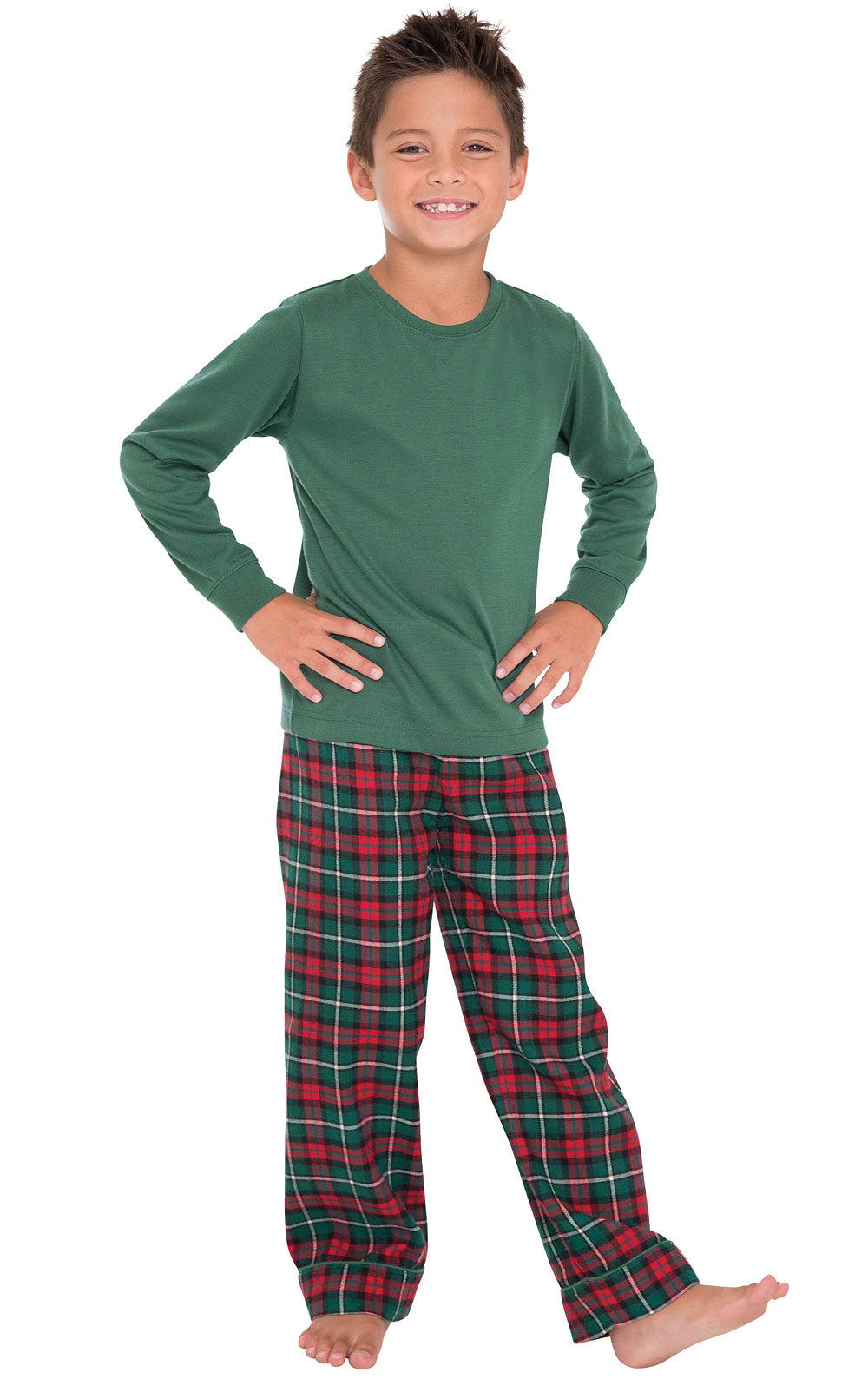 Christmas Plaid Unisex Kids Pajamas Pajamagram - Main Image
