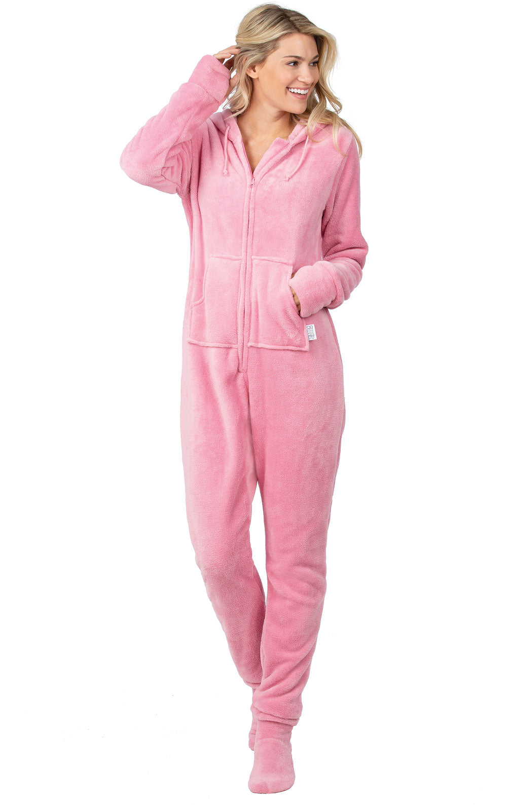 Footed Pajamas One Piece Pajamas Size Pink Hoodie-Footie Onesie