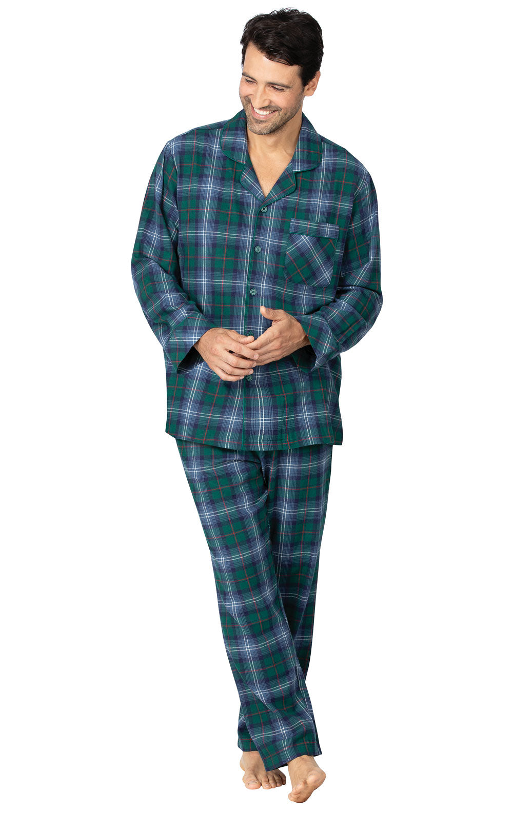 Heritage Plaid Button-Front Men's Pajamas Pajamagram