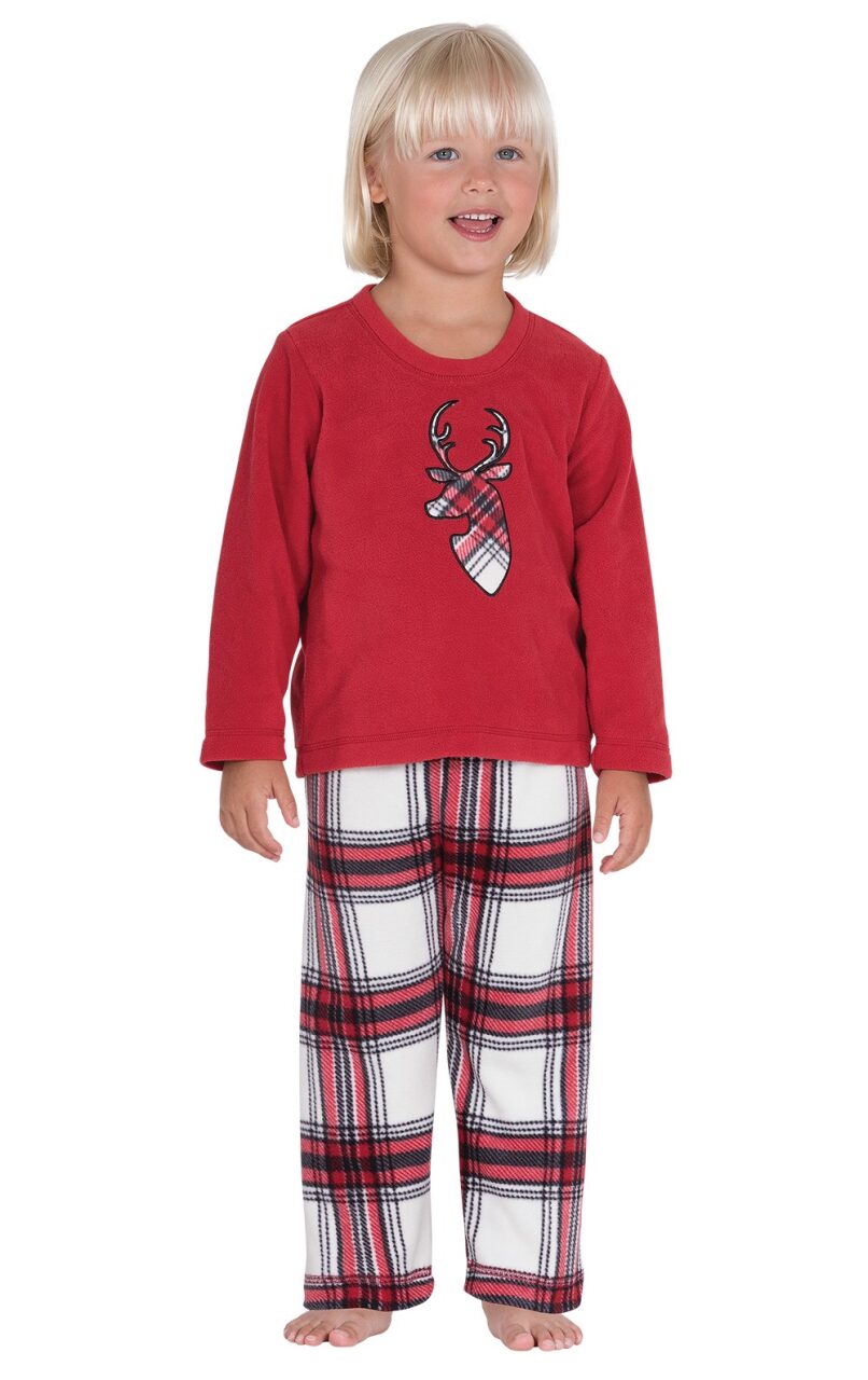 Red & Cream Pullover Pant Toddler's Pajamas