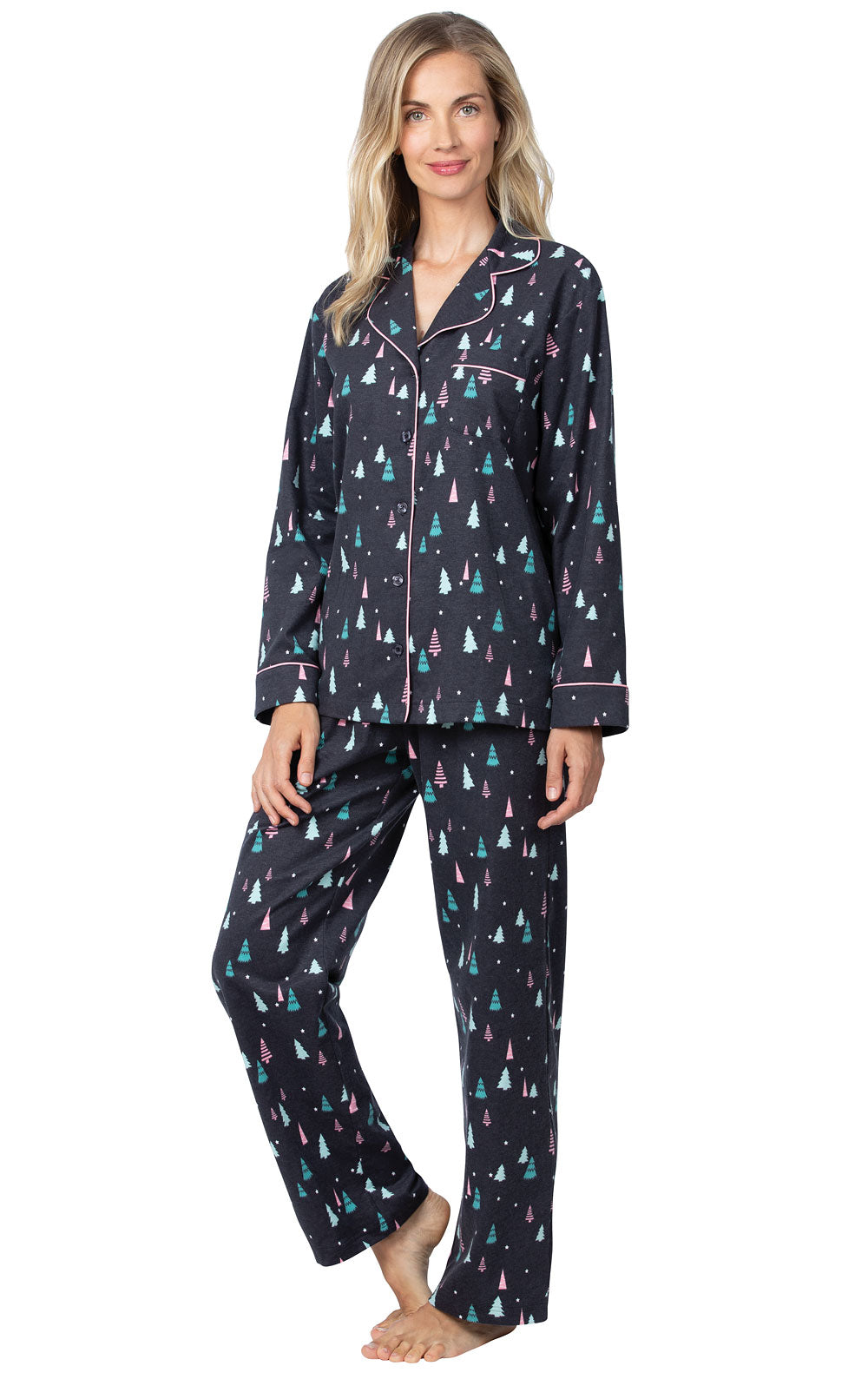 Addison Meadow Button-Front Flannel Pajamas - Final Sale