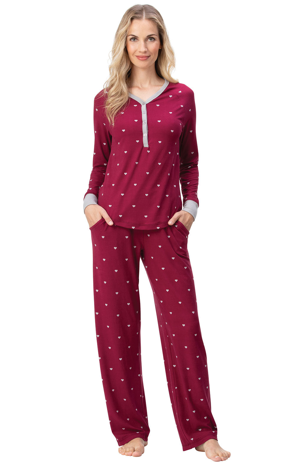 Addison Meadow Whisper Knit Henley Pajamas  - Final Sale