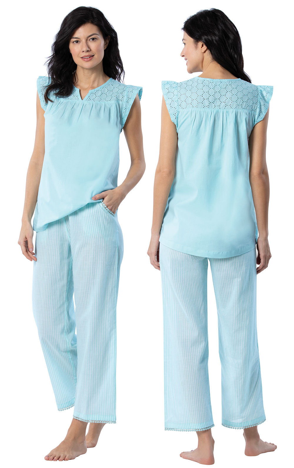 Addison Meadow Flutter Sleeve Capri Pajamas  - Final Sale