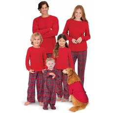 Red Dropseat Pet Pajamas - Family Set