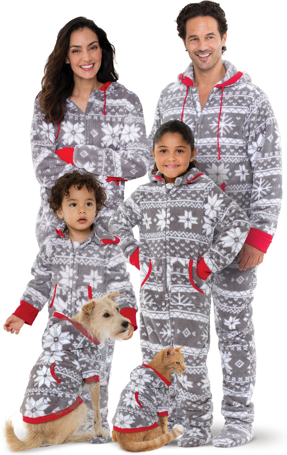 Unisex Hoodie-Footie for Kids - Nordic Fleece - Family Set