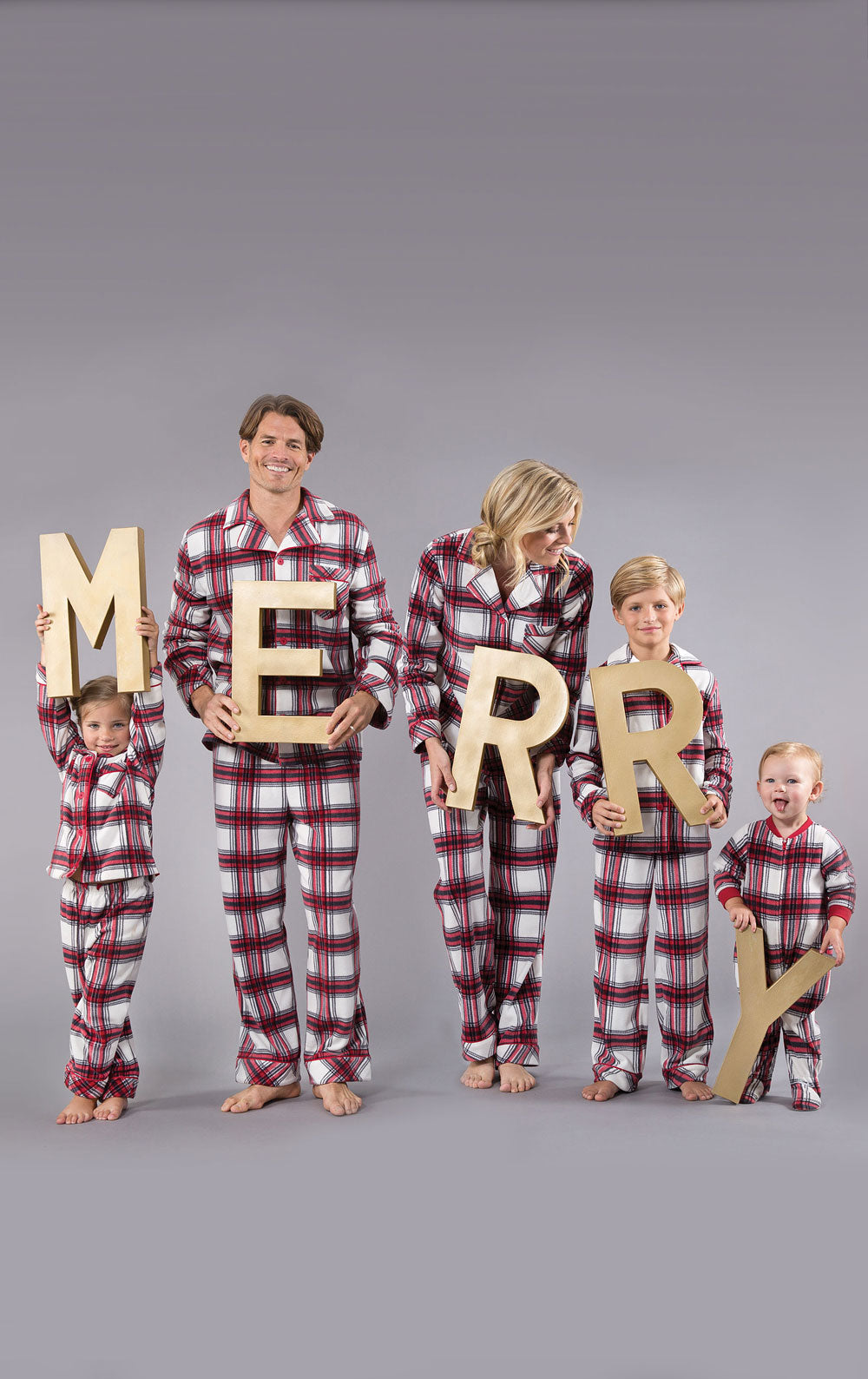 Fireside Plaid Fleece Button-Front Matching Family Pajamas