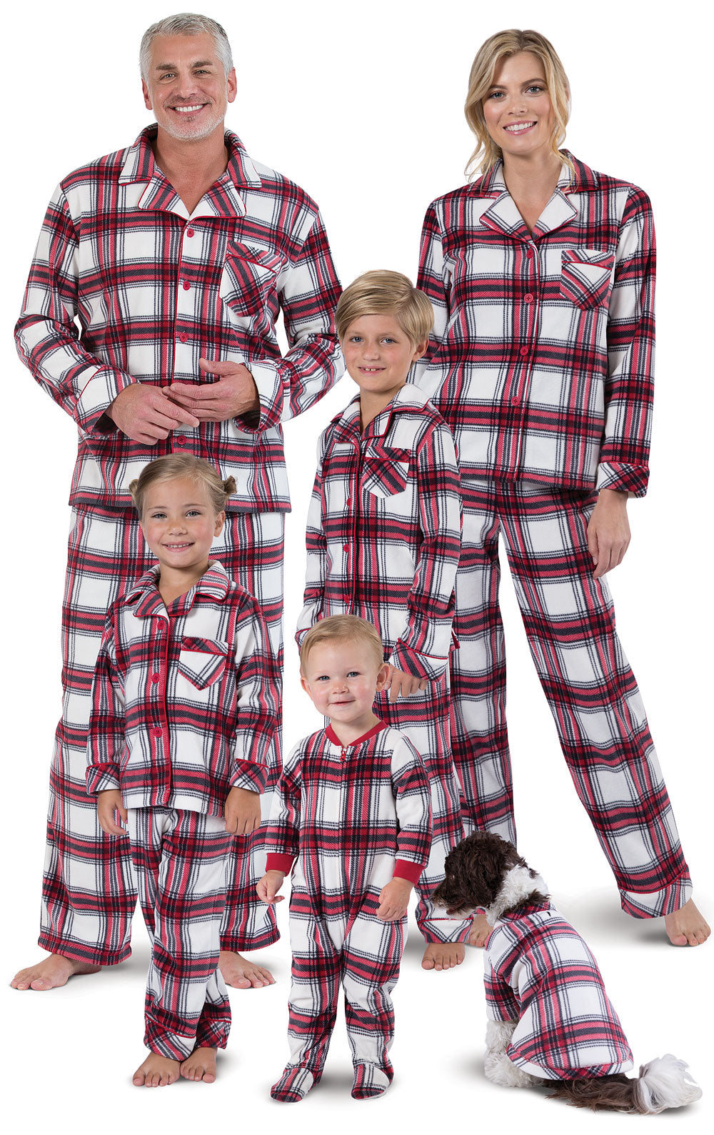 Fireside Plaid Fleece Button-Front Pajamas