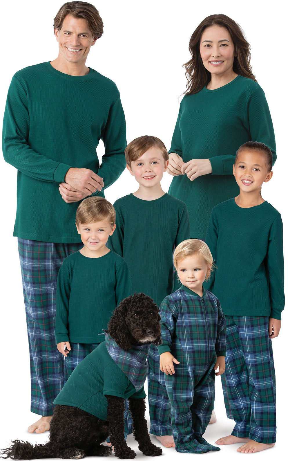 Heritage Plaid Thermal Top Unisex Kids Pajamas