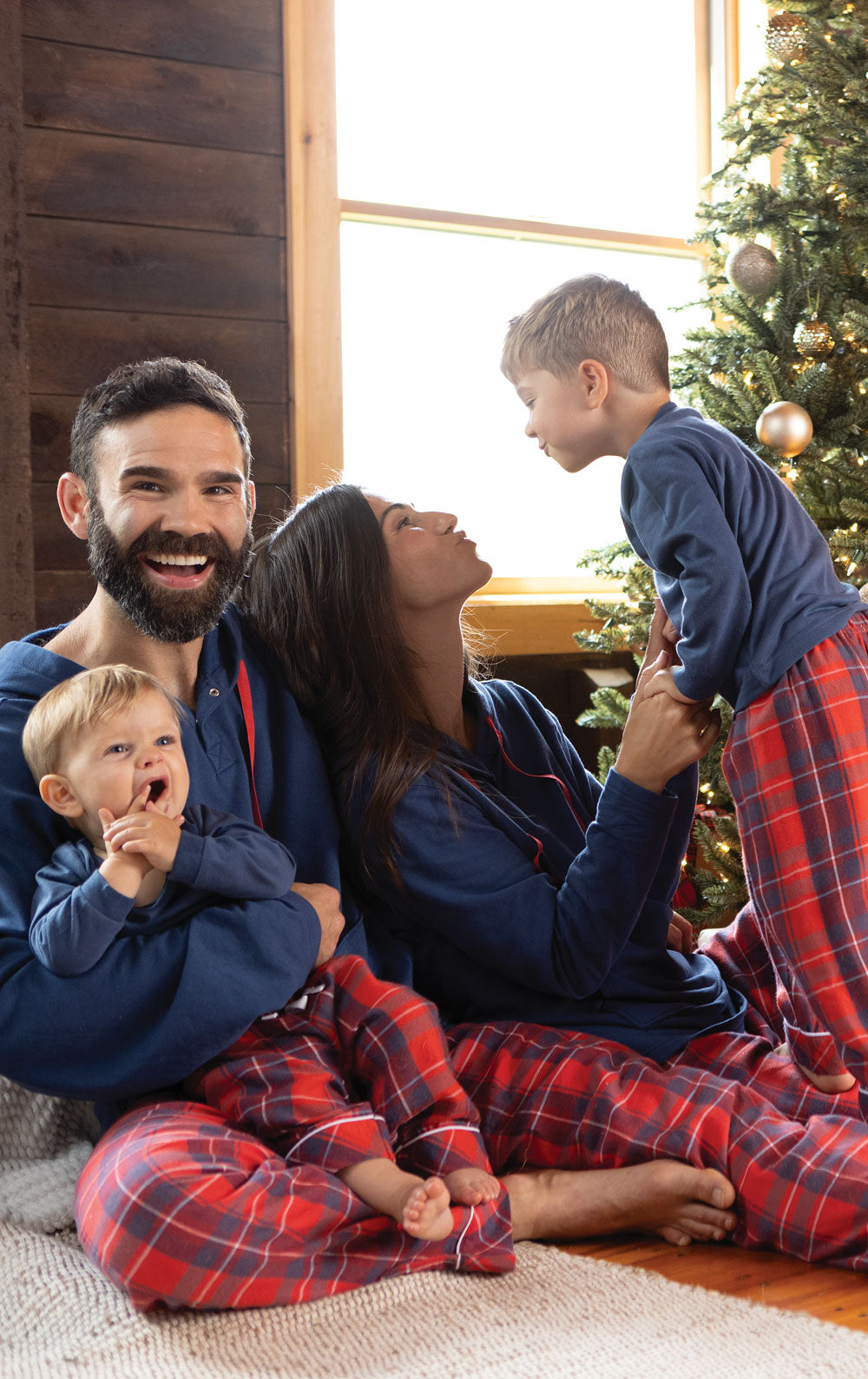 Cotton holiday family pajamas sale