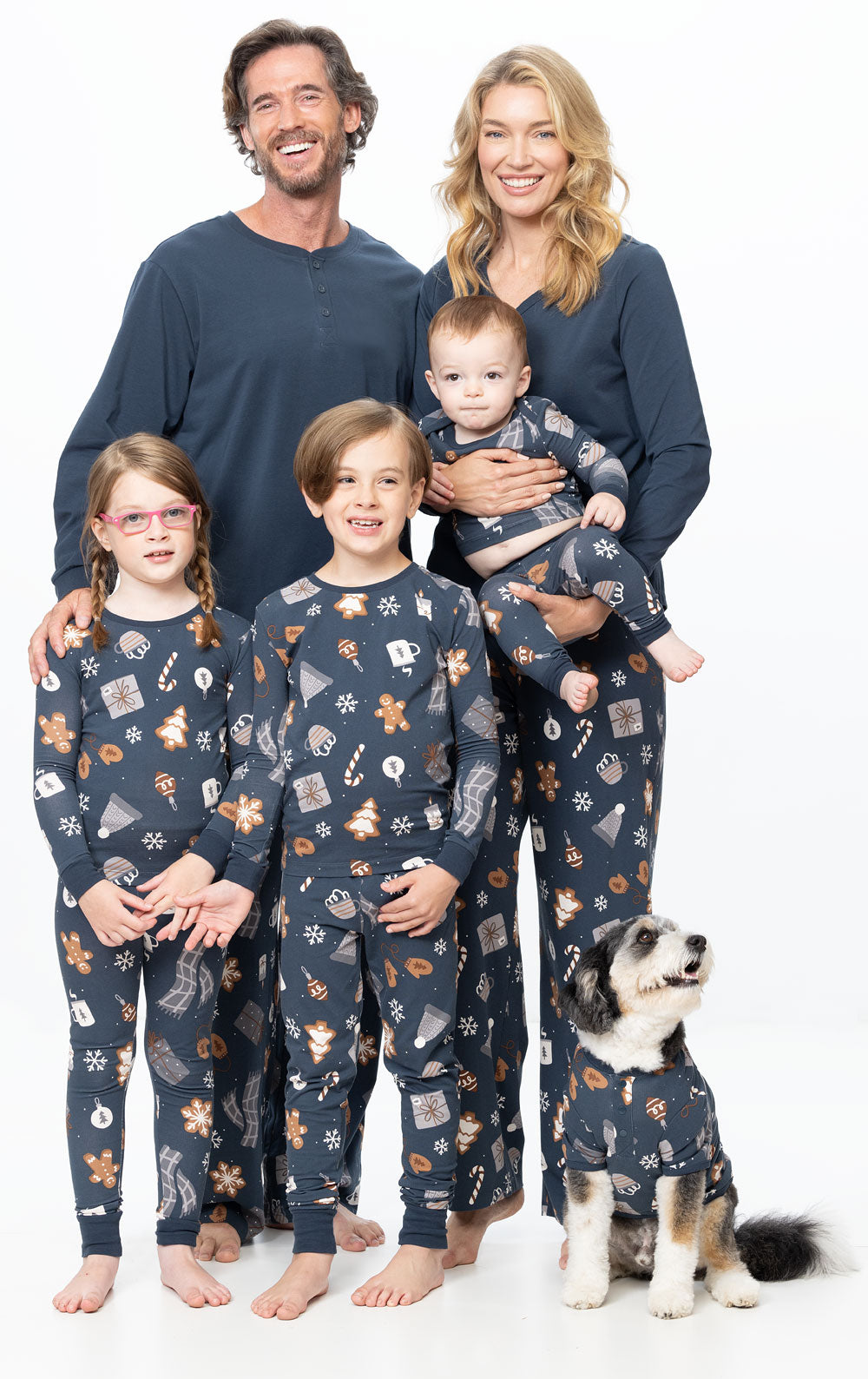 Sweet Comforts Henley Mens Pajamas - Family Set