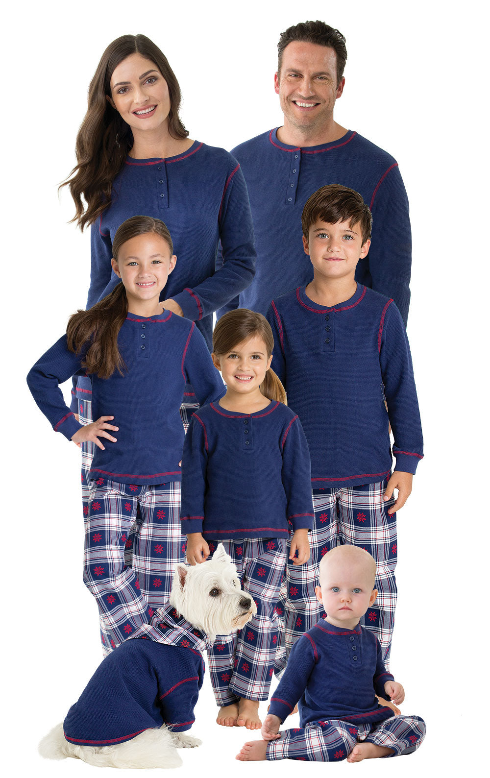 Snowfall Plaid Flannel Matching Family Pajamas