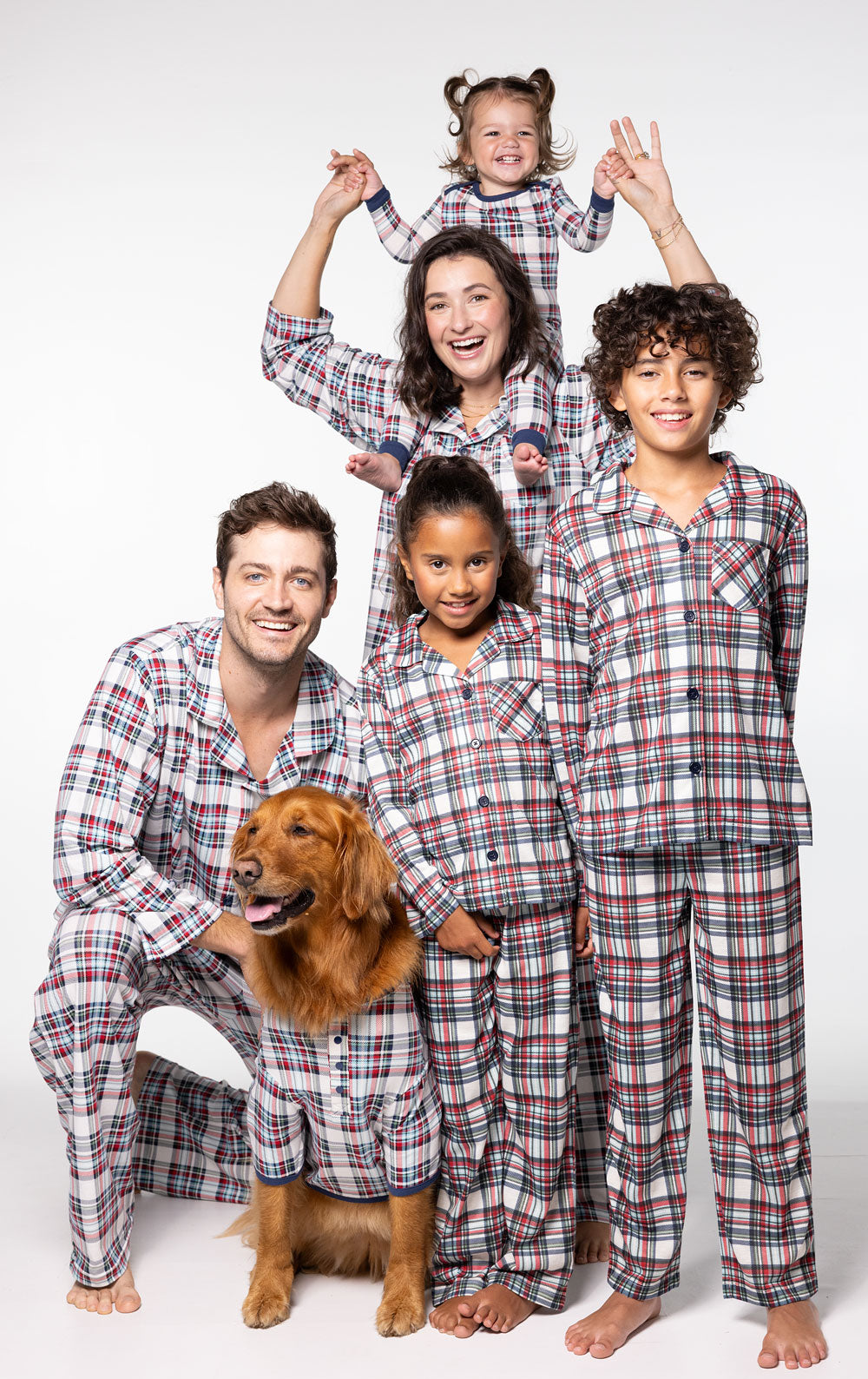 Hibernation Plaid Matching Family Pajamas