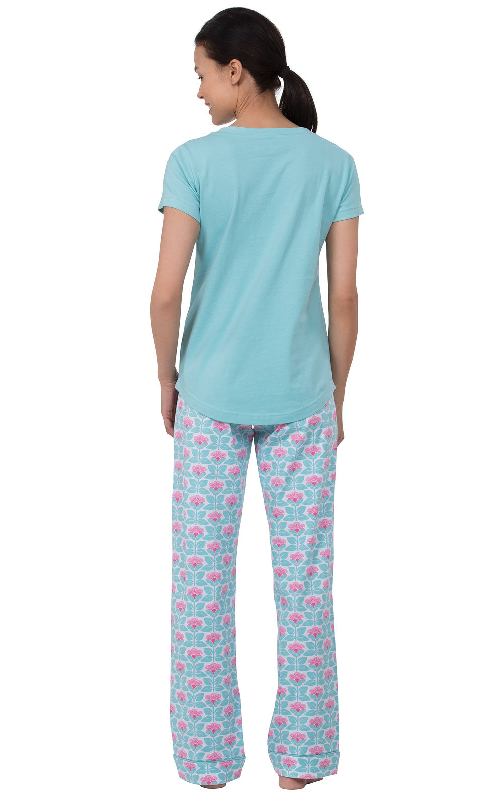 Pajama Back Short Sleeve V-Neck Pajamas | Pajamagram