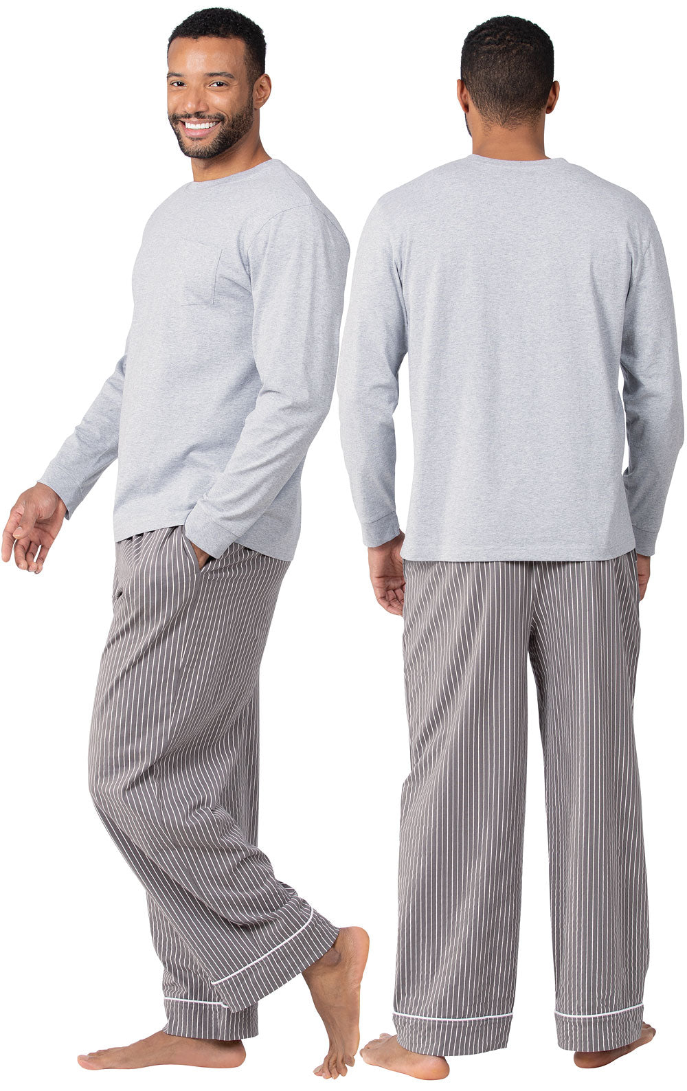 Men's Long Sleeve Striped Pajamas