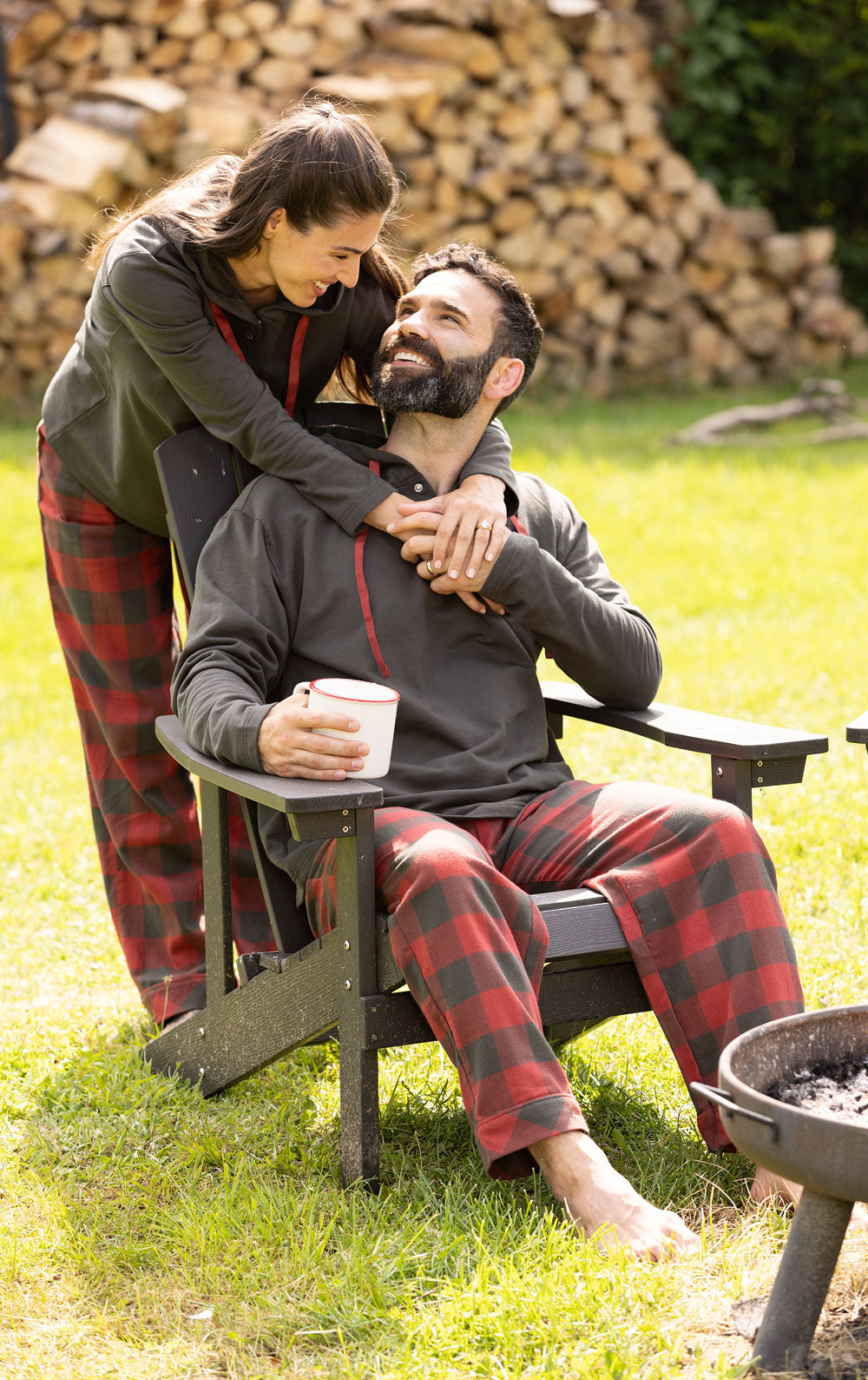 Buffalo Plaid Matching Couples Pajamas