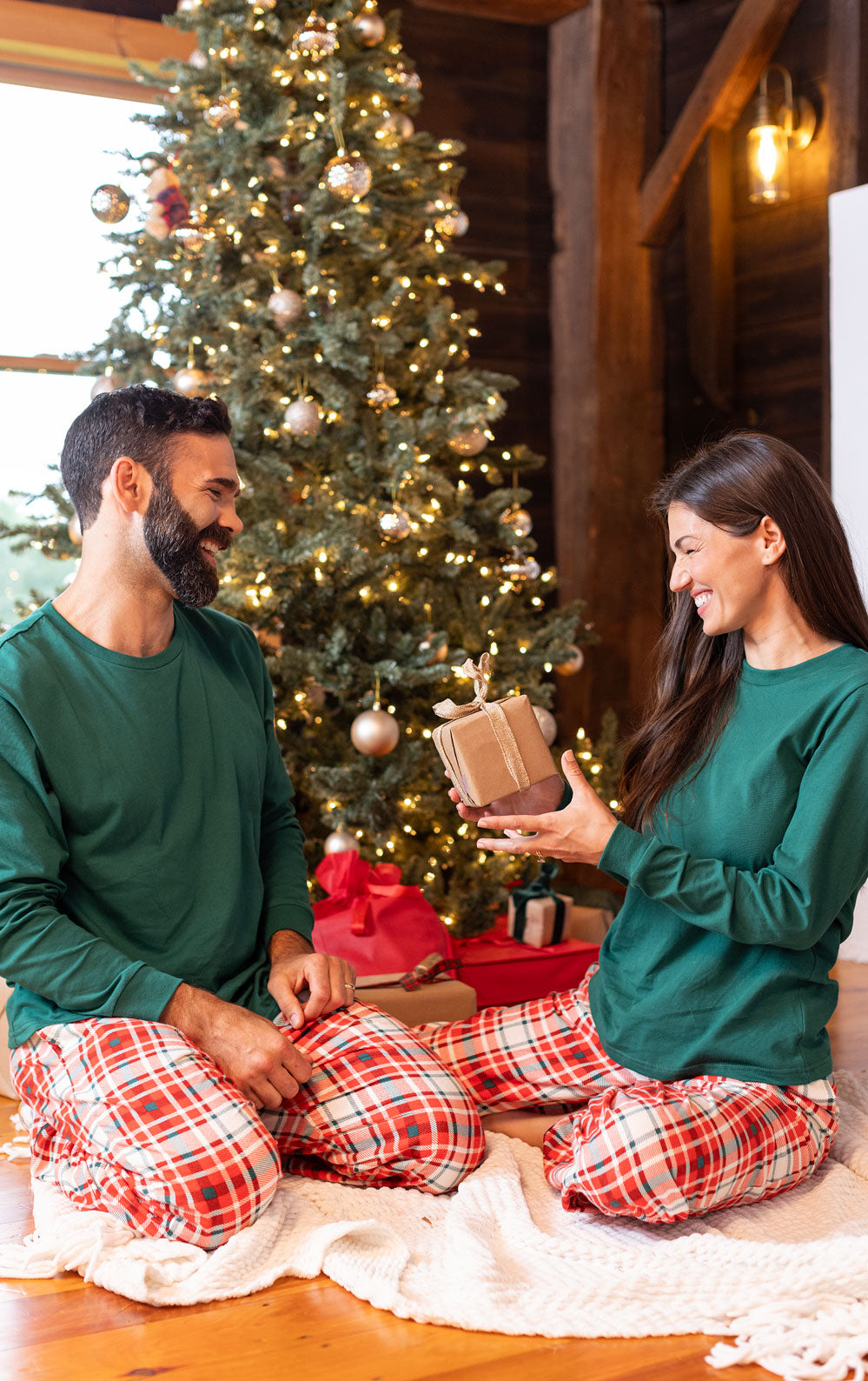 Cute matching couple christmas pajamas sale