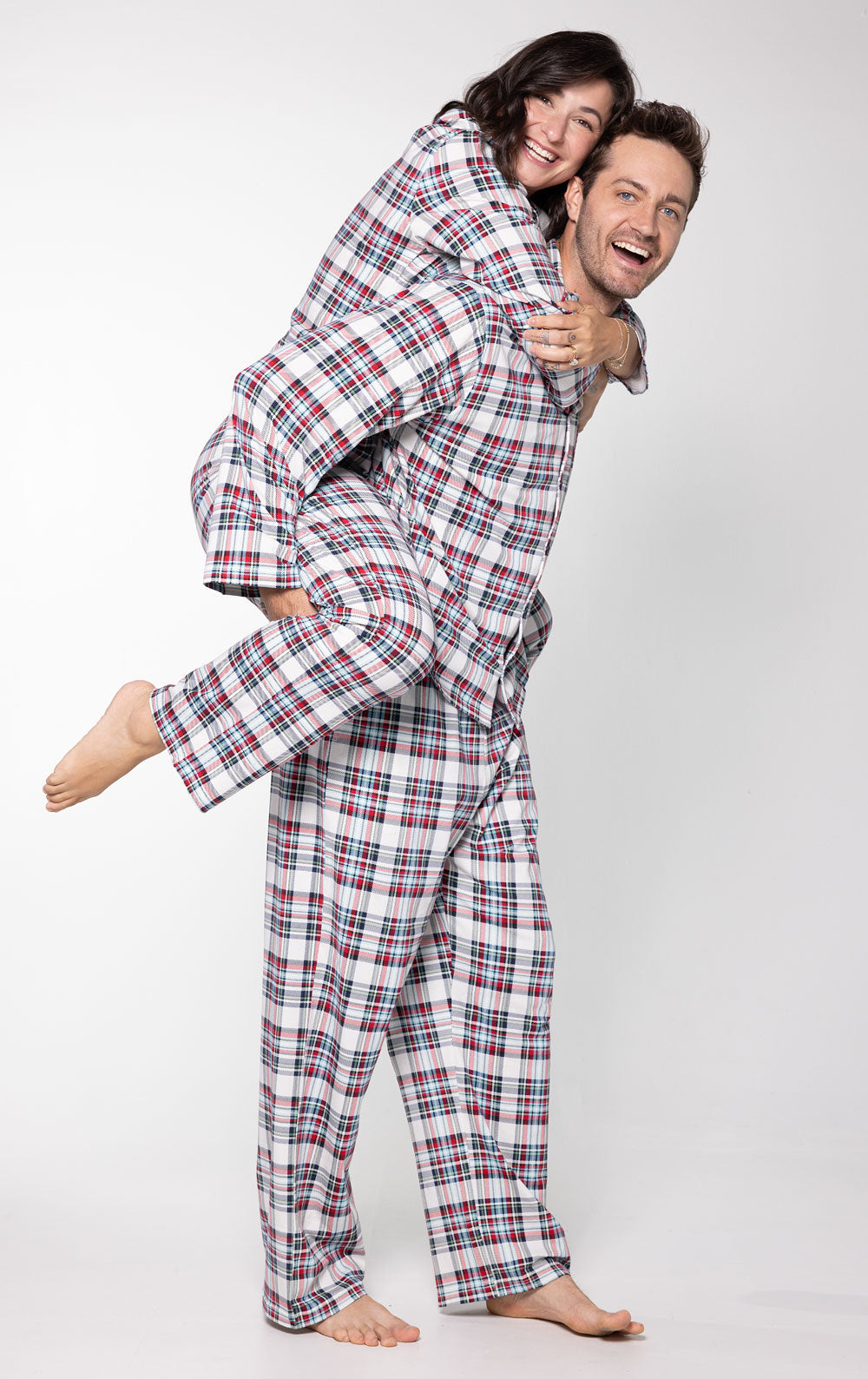 Couple Christmas Pjs Matching Plaid Pajamas For Couples Pajama