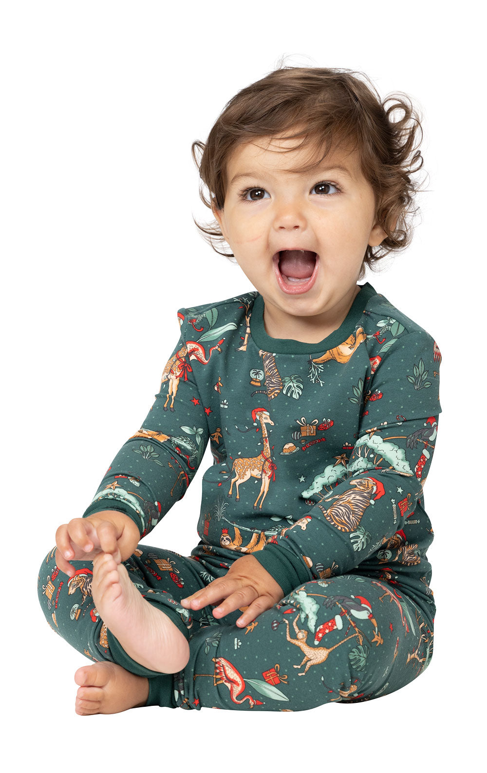 Christmas Safari Infant Pajamas  - Final Sale