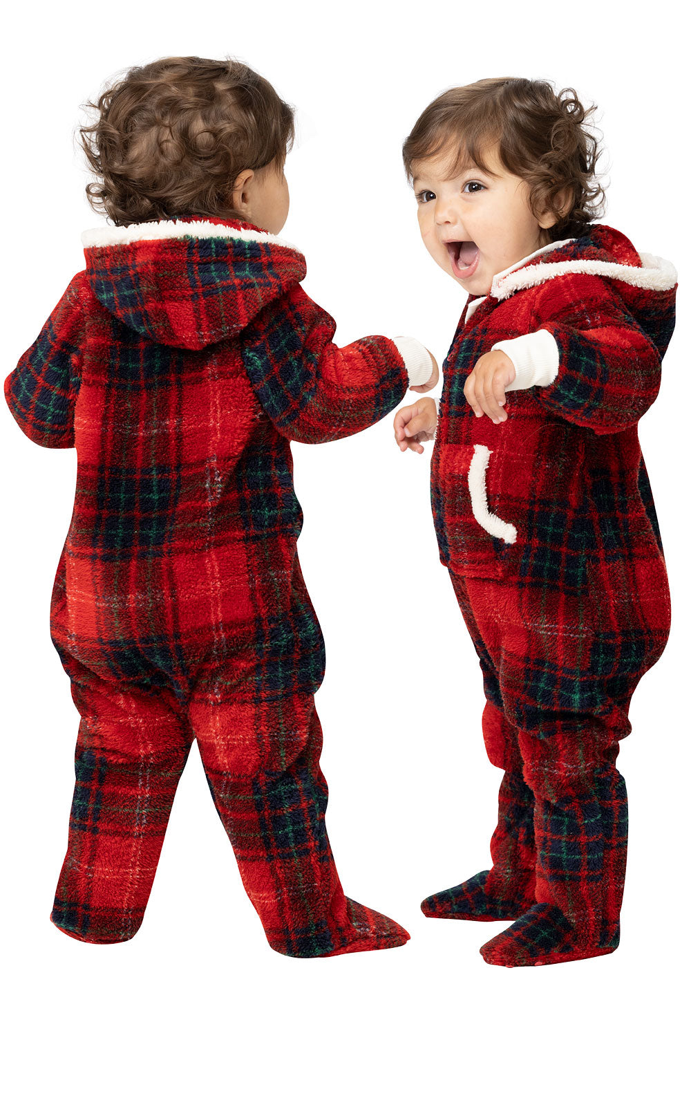 Cozy Holiday Hoodie-Footie Onesie Infant Pajamas  - Final Sale