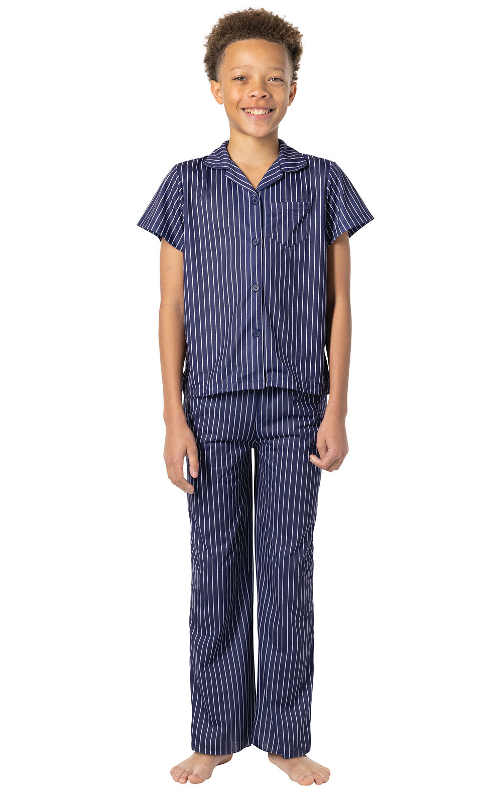 Short Sleeve Button-Front Boys Pajamas