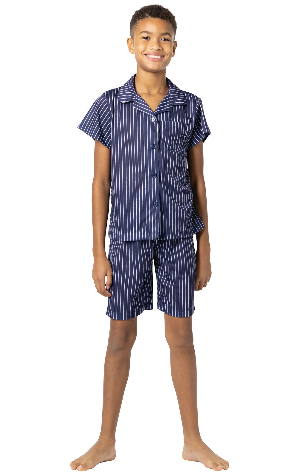 Short Sleeve Button-Front & Shorts Boys Pajamas