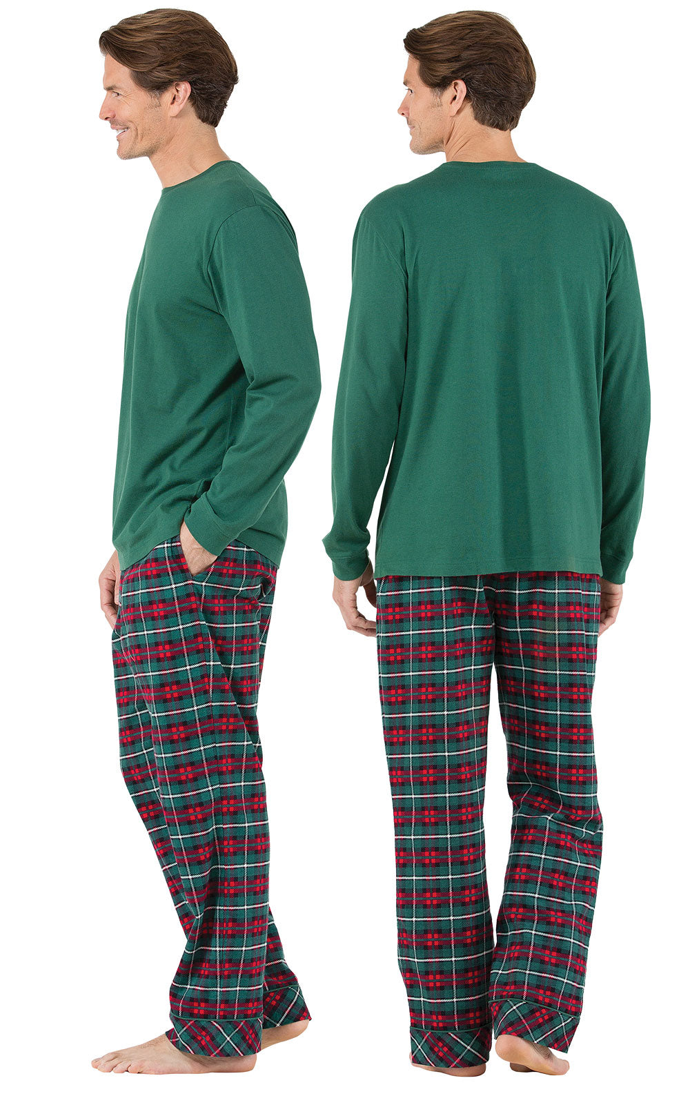 Red & Green Christmas Men's Pajamas - Pet & Owner