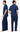 Men's Short Sleeve Button-Front Pajamas - Navy Geo