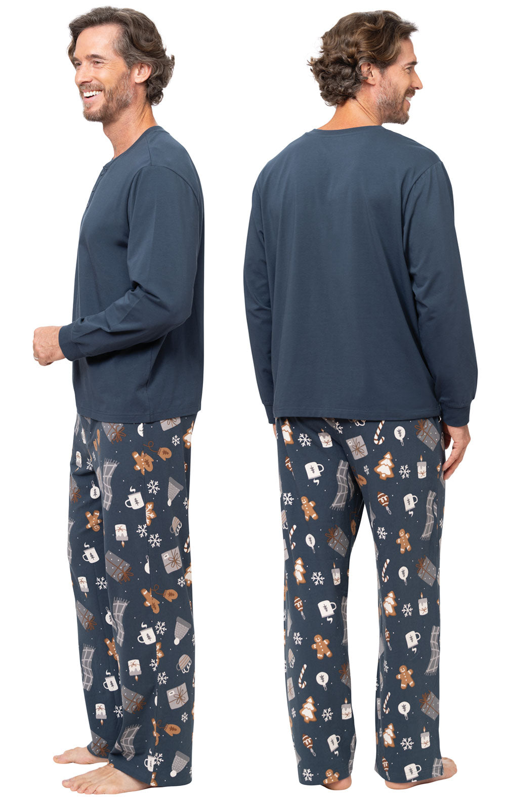 Sweet Comforts Henley Mens Pajamas - Pet & Owner