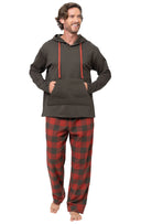 Buffalo Plaid Hoodie Men's Set - Pet & Owner