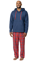 Americana Plaid Mens Hoodie Pajamas - Couples