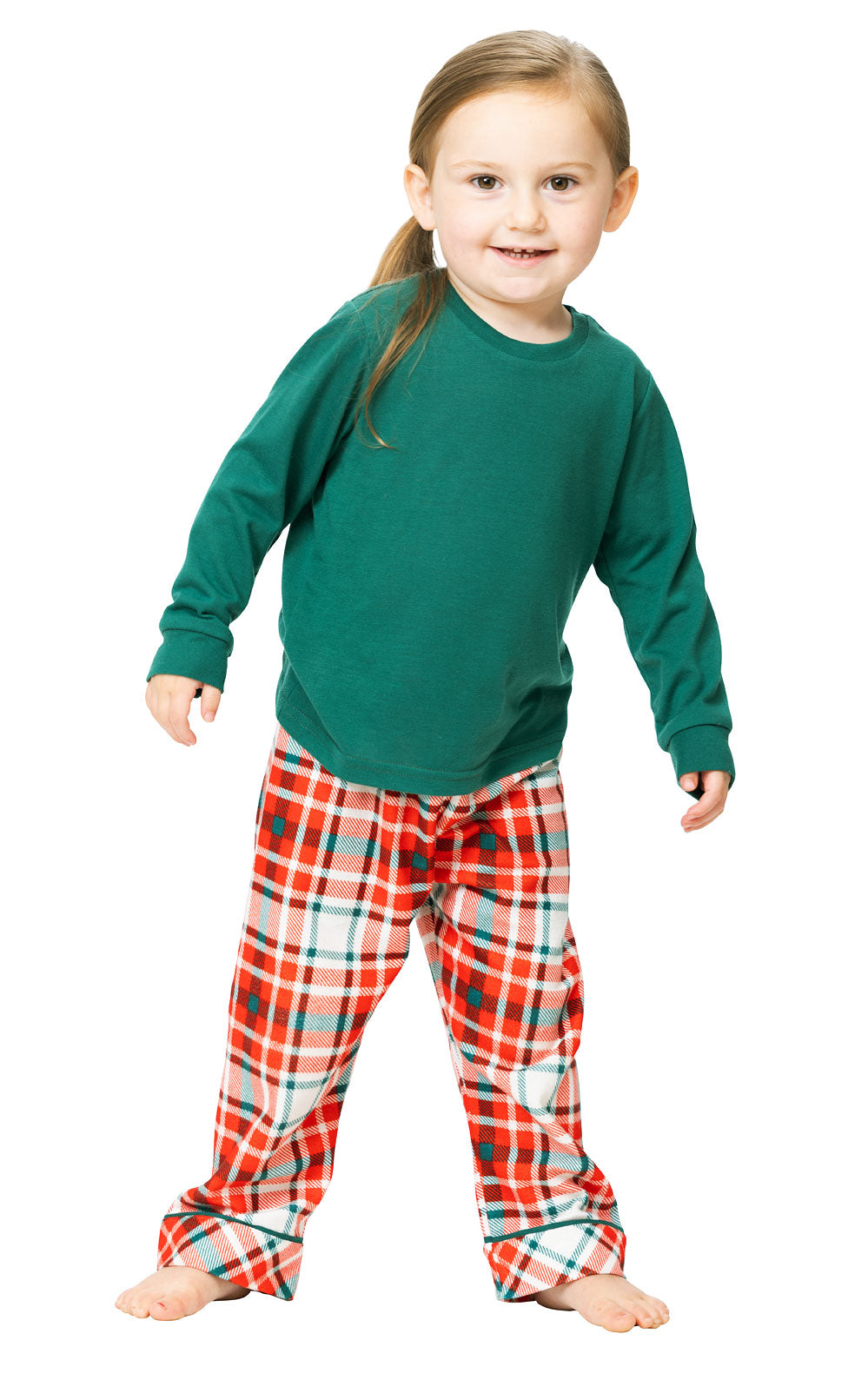 Modern Christmas Plaid Toddler Pajamas