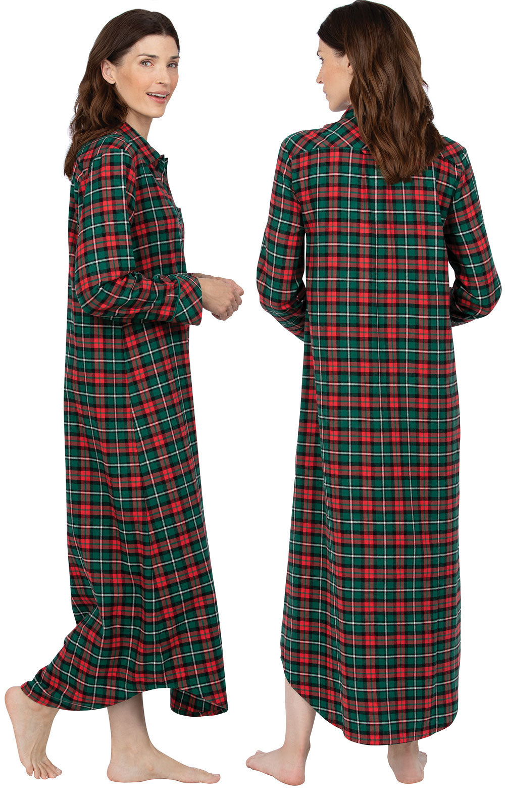 Christmas Plaid Long Nightgown