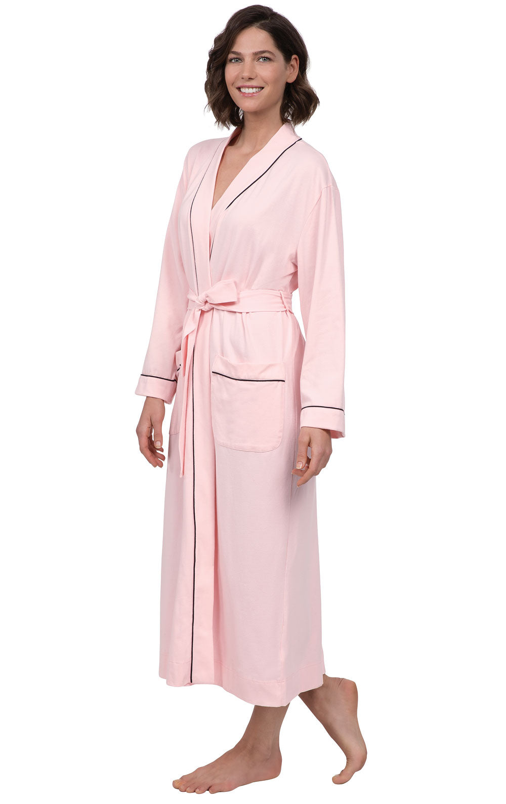 Solid Jersey Long Robe
