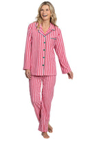 Candy Cane Fleece Button-Front Pajamas - Couples