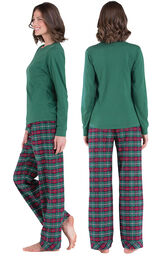 Red & Green Christmas Womens Pajamas - Pet & Owner