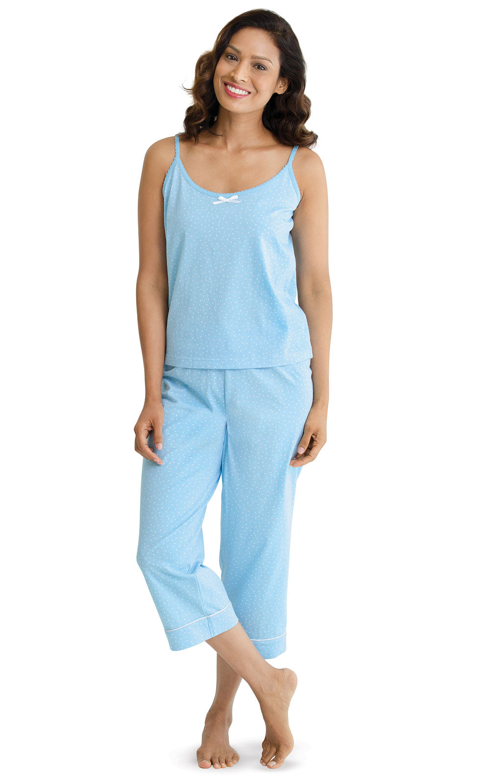 Classic Polka-Dot Cami Capri Pajamas  - Final Sale