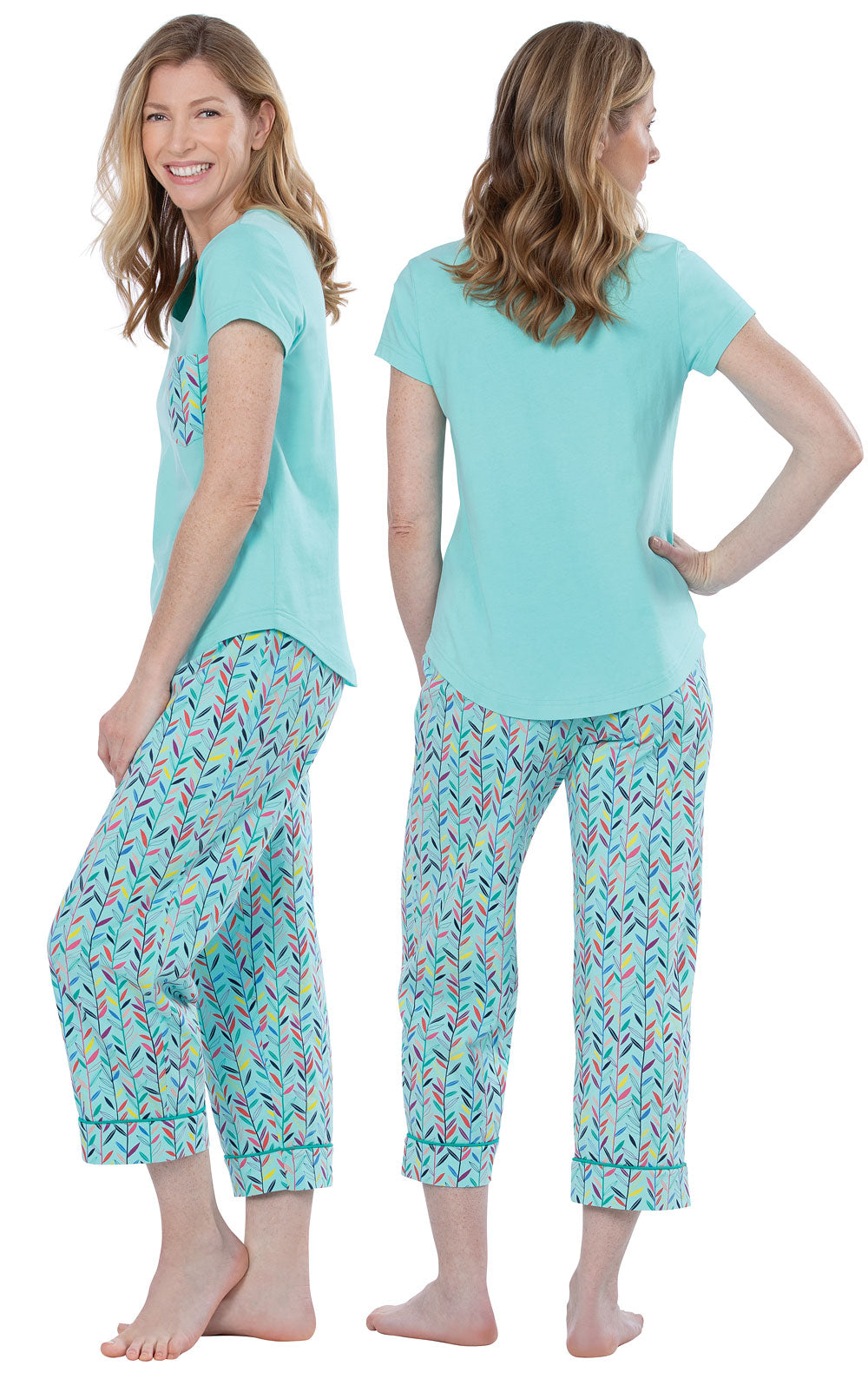 De-Vine Pocket Tee Capri Pajamas - Final Sale