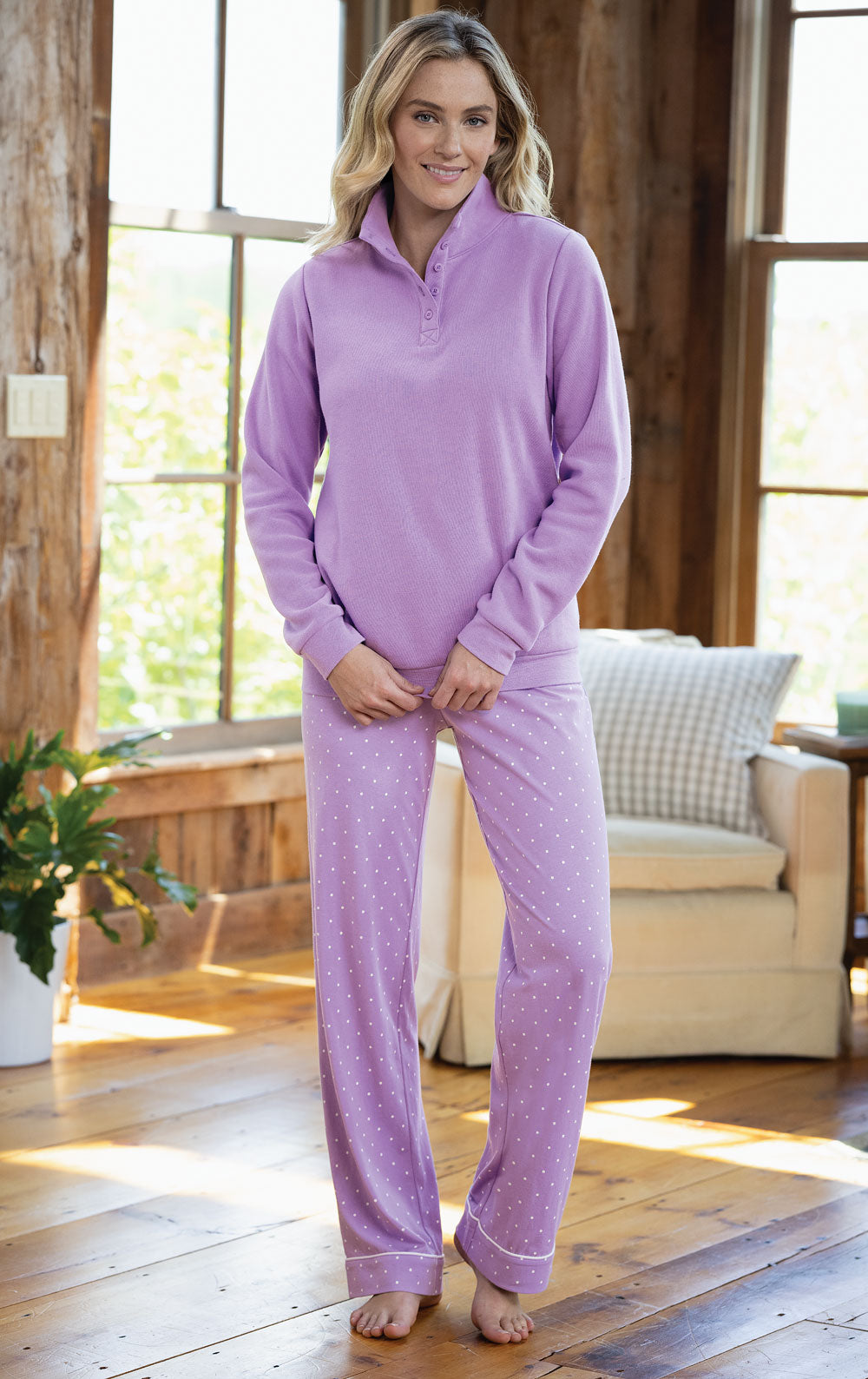 Classic Polka-Dot 3-Piece Pajamas - Final Sale