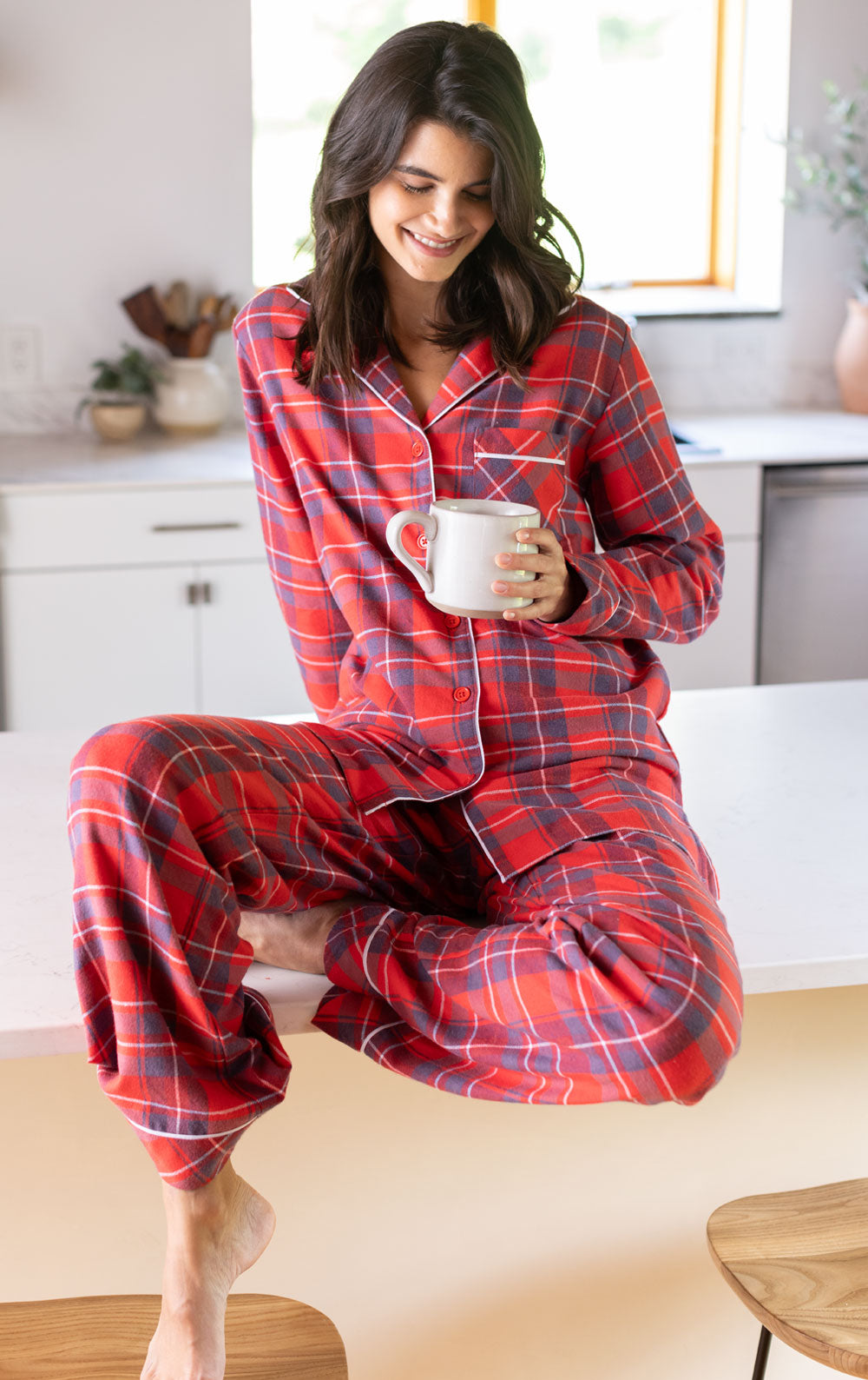 Americana Plaid ButtonFront Pajamas Pajamagram
