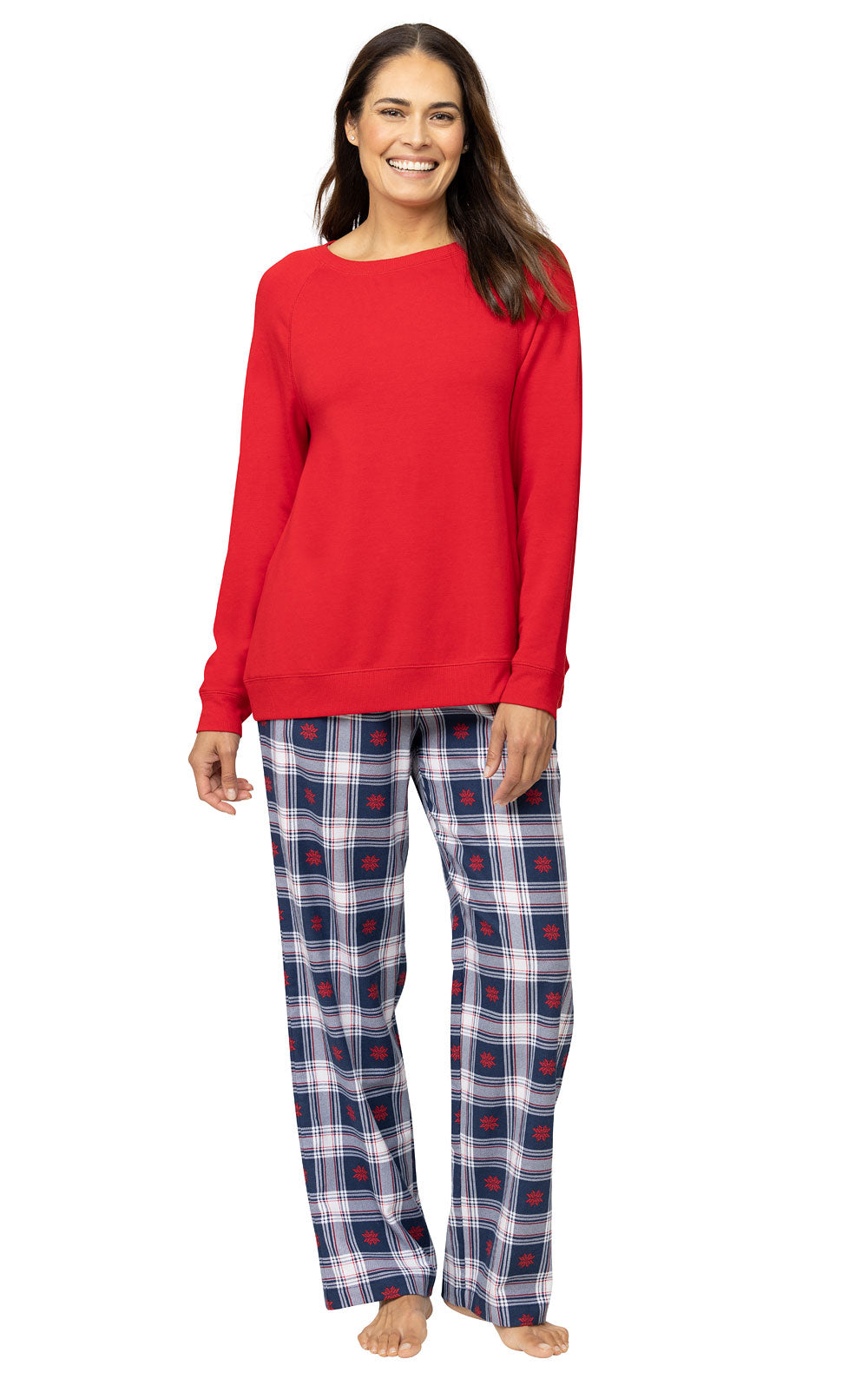 Snowfall Plaid Sweatshirt Pajamas