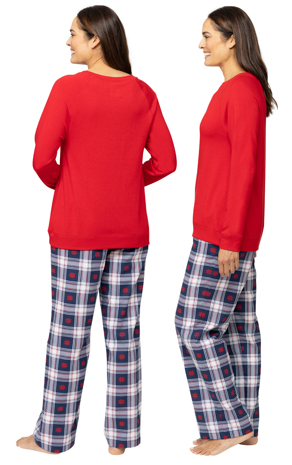 Snowfall Plaid Sweatshirt Pajamas