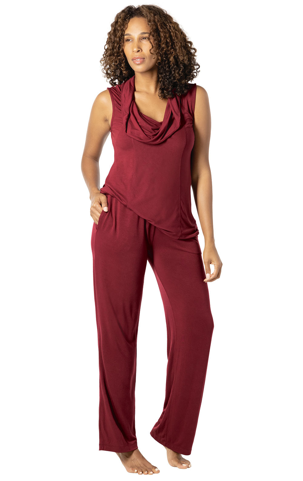 Spark Of Romance Cowl Neck Pajamas