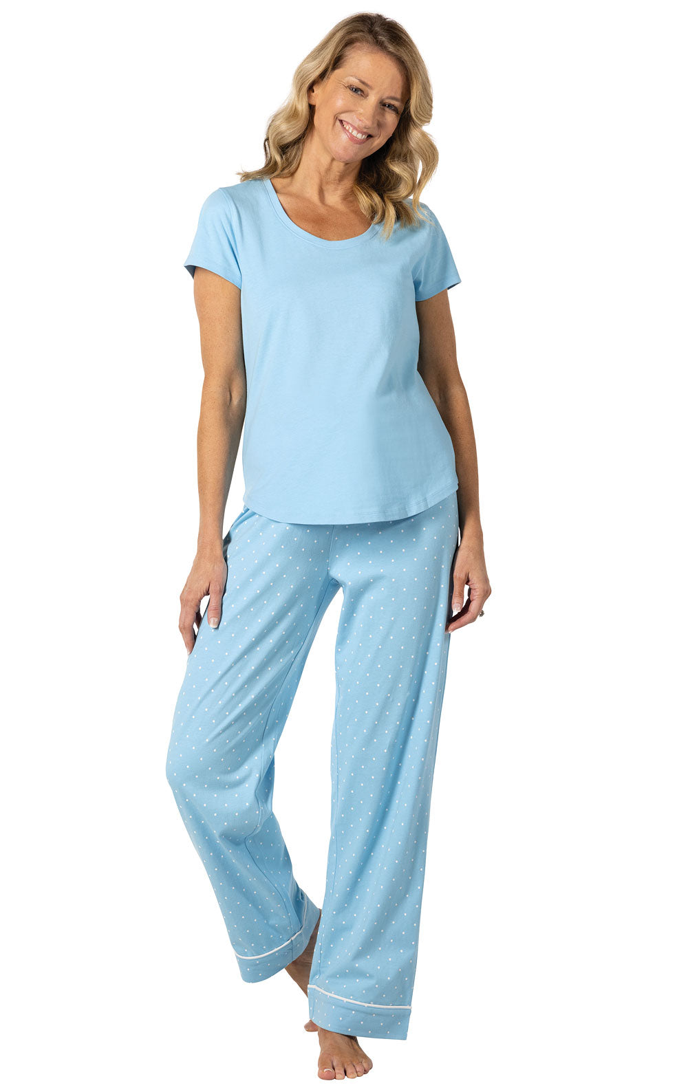 Classic Polka-Dot Short Sleeve Pajamas