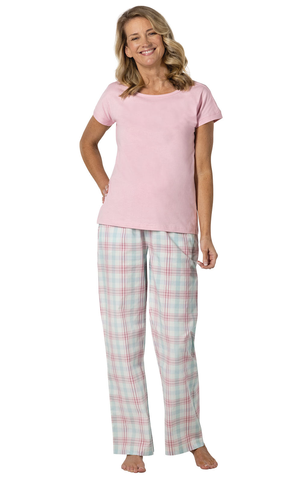 Perfectly Plaid Pajamas- Pink & Green Plaid - Women's