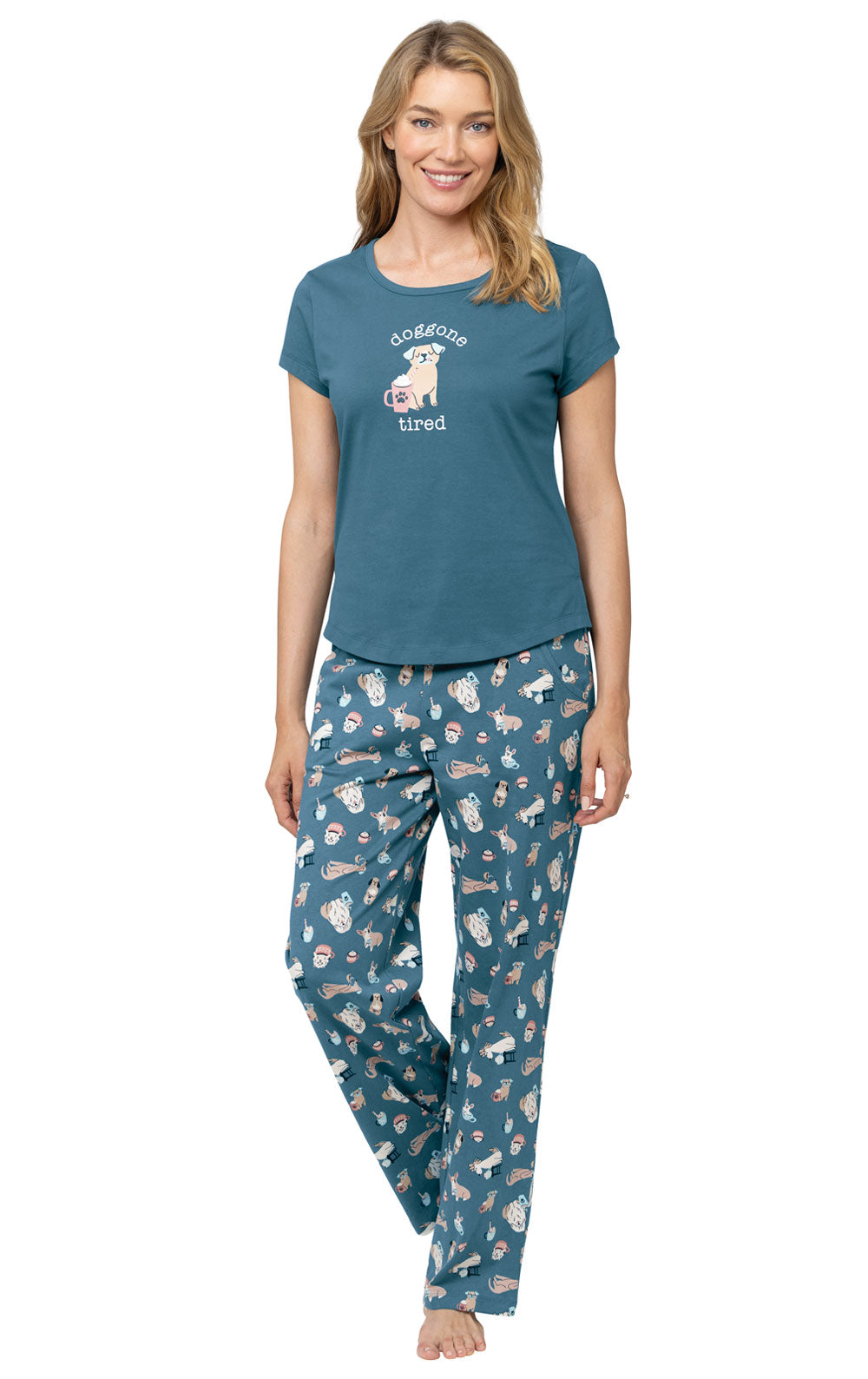 Coffee Dogs Graphic Tee Women's Pajamas