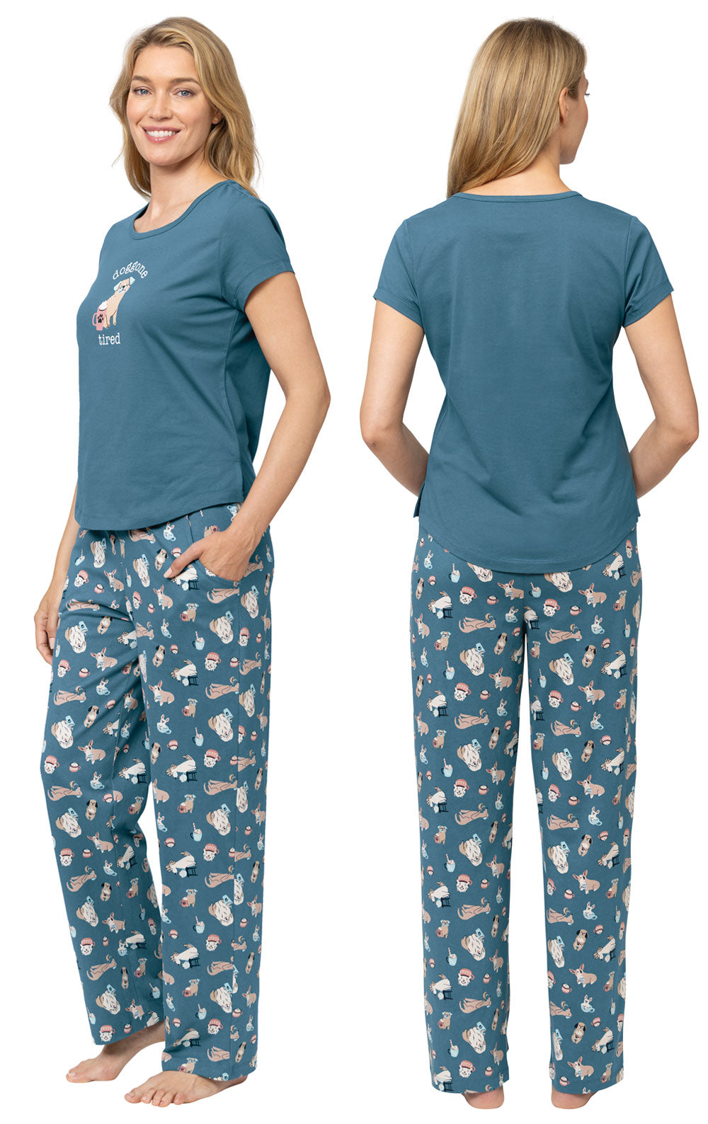Coffee Dogs Graphic Tee Women's Pajamas