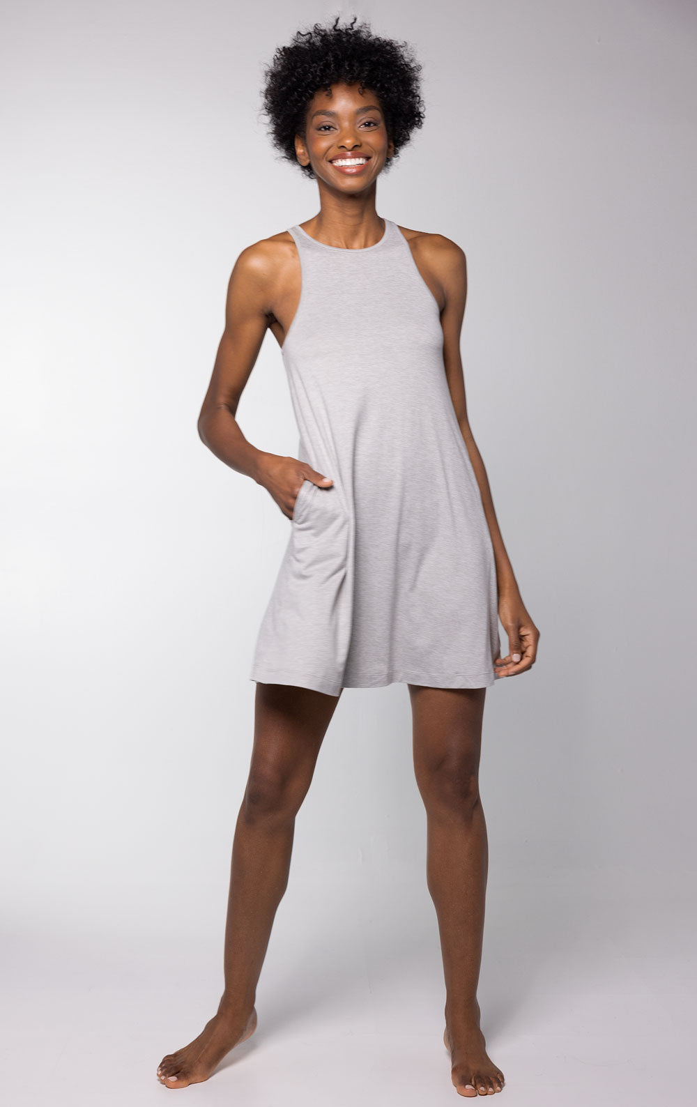 Freedom Knitwear Built-In-Bra Tank Dress