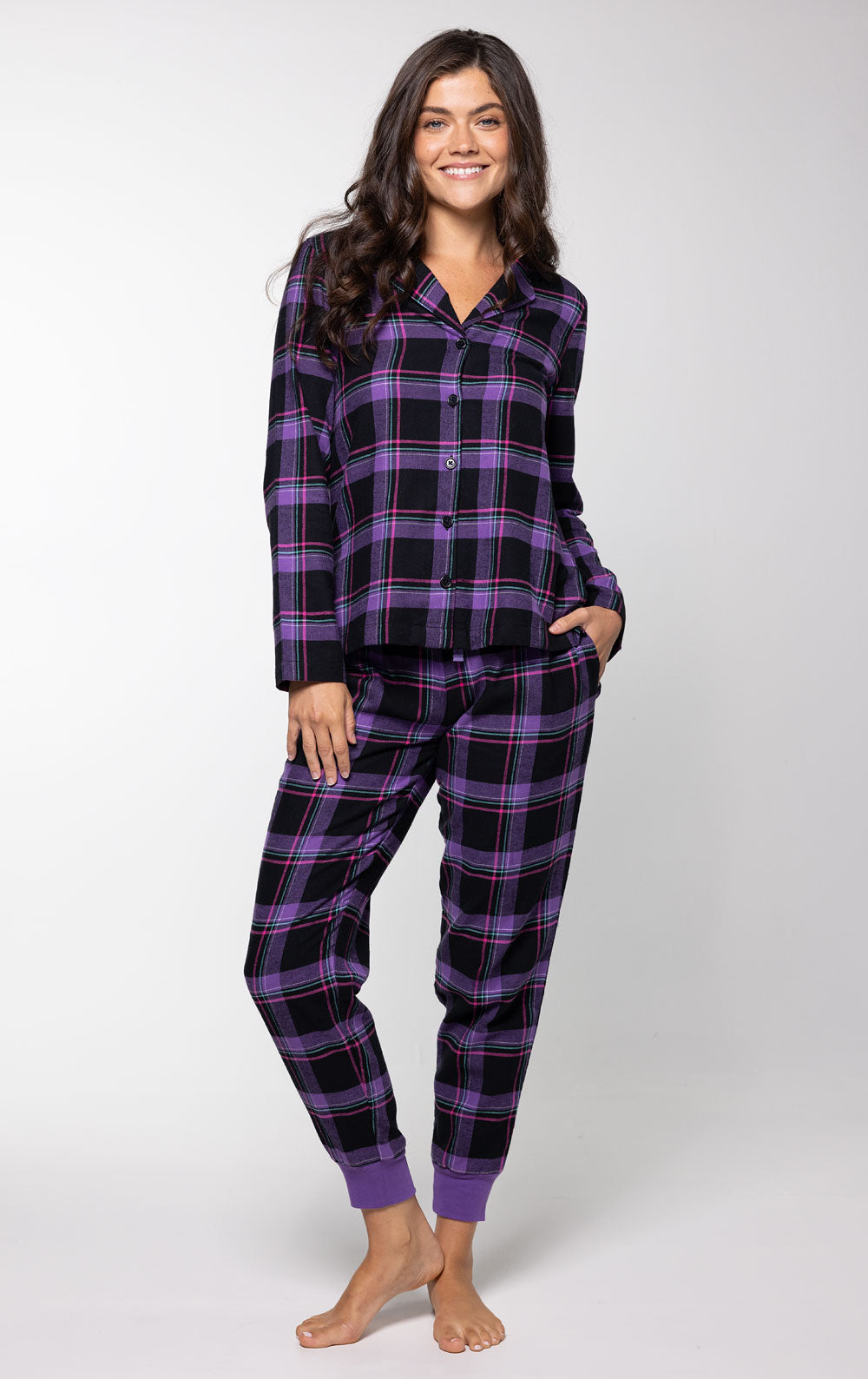 Button-Front Jogger Pajamas