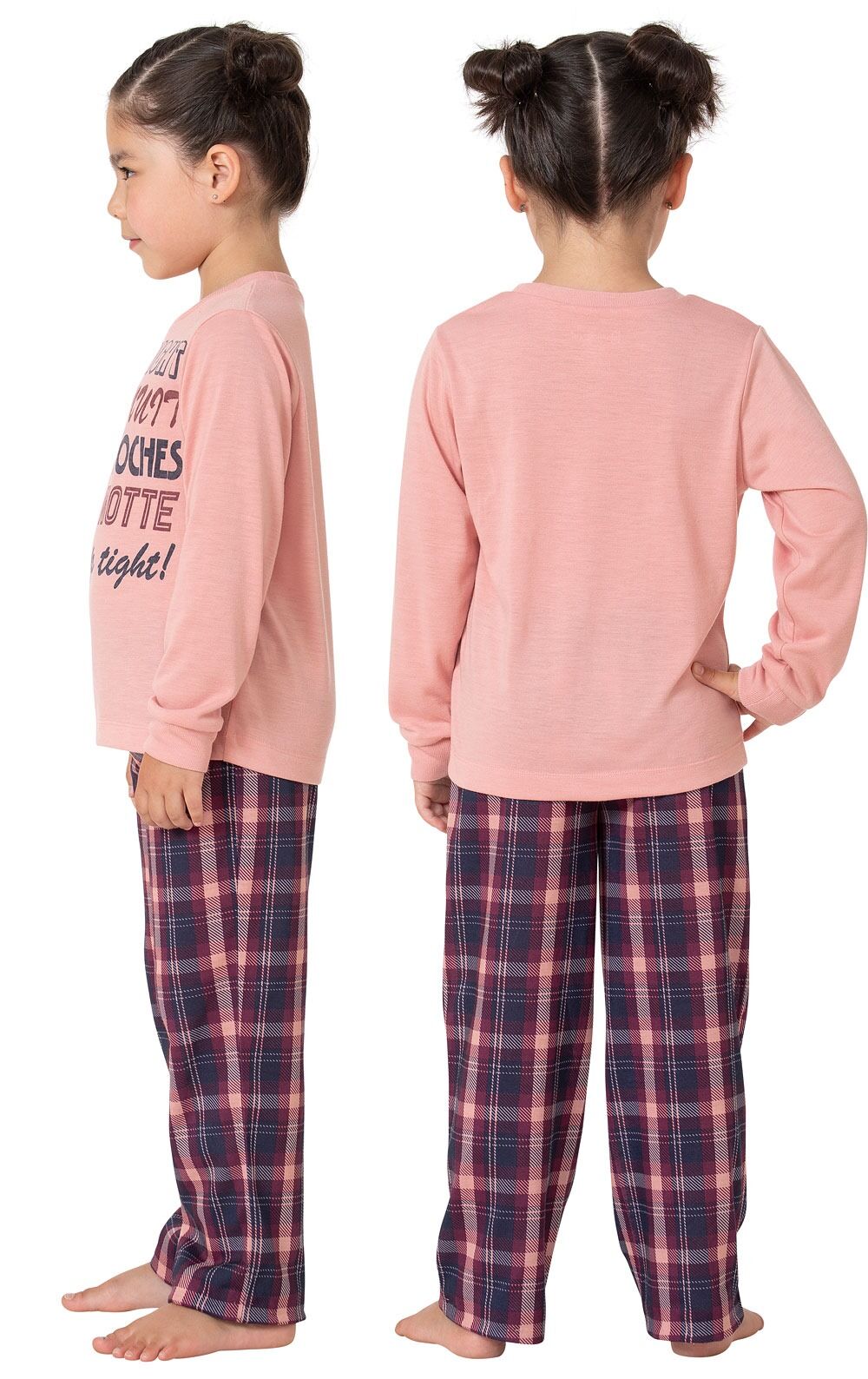 Plum Plaid Pullover Pant Unisex Kids Pajamas