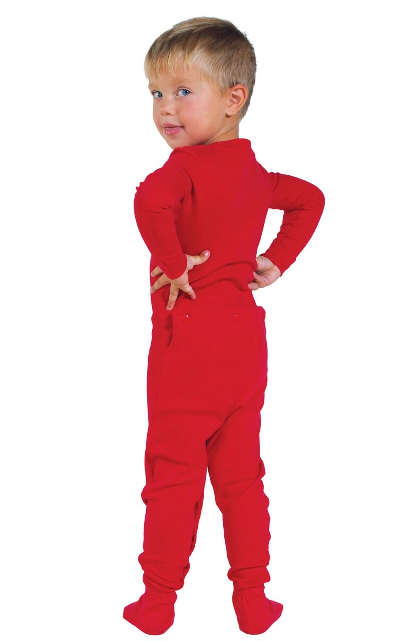 Toddler's Christmas Red Onesie With Dropseat